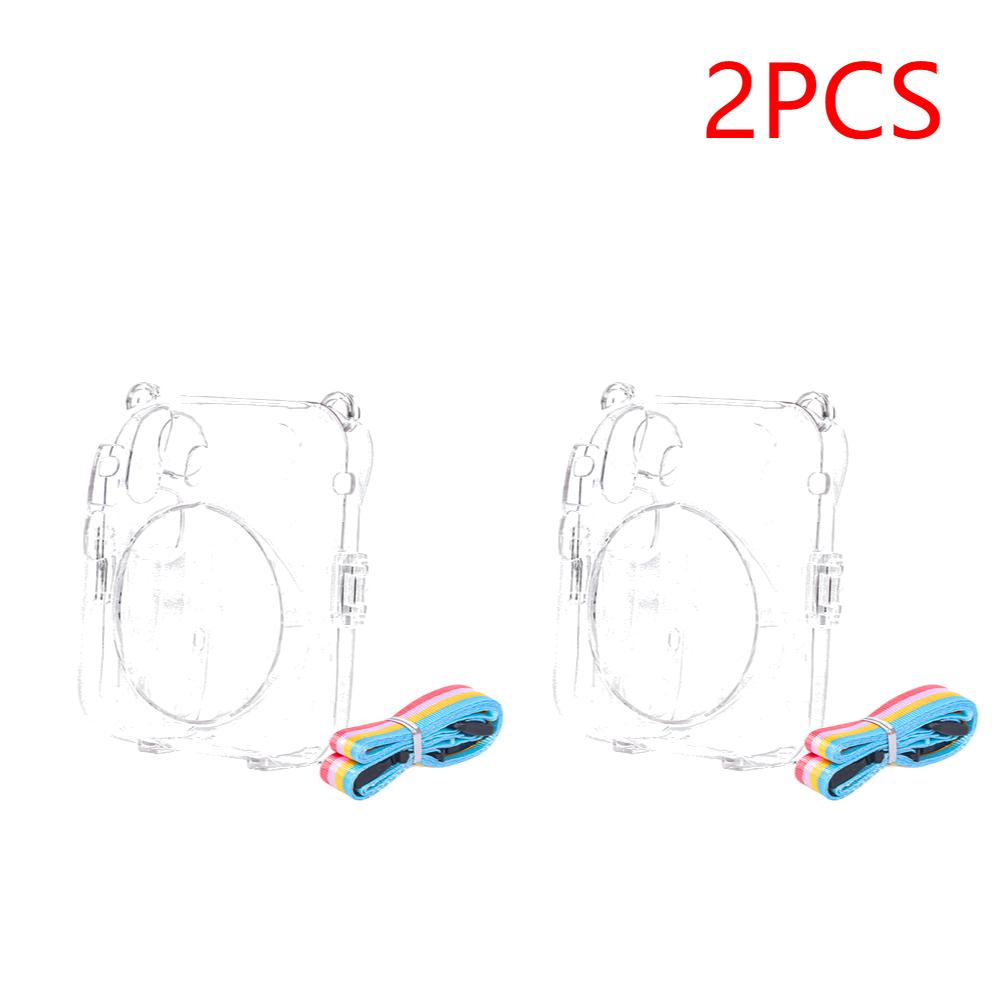 

2-5 шт. Мини-чехол для камеры ПК Кристальная сумка для камеры с плечевым ремнем Защитная оболочка для Fujifilm Instax Mini 12 Износостойкий