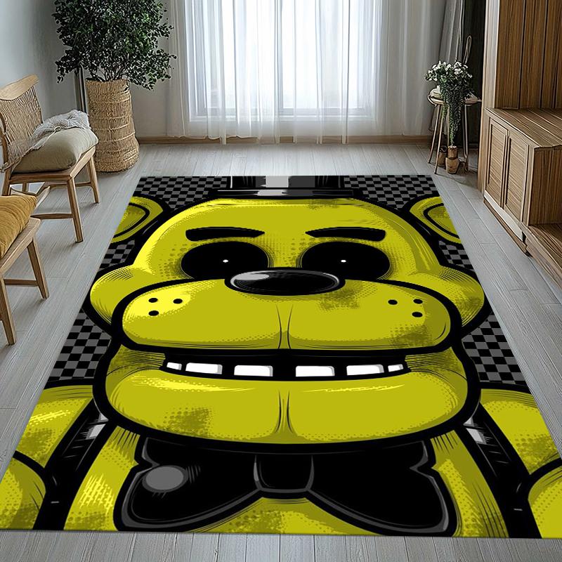 Tappeto Area Antiscivolo Horror Freddy F-FNAF Giochi Soggiorno Tappeto Morbido per Camera da Letto Stanza dei Giochi dei Bambini Divano, Zerbino Decorazione per la Casa Regalo