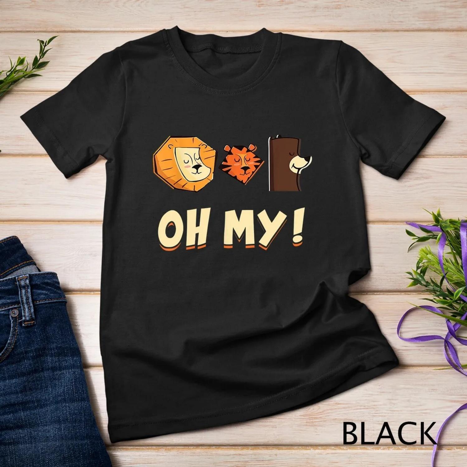 Funny Lion Tiger and Bear Oh My Animal Lovers T Shirt S