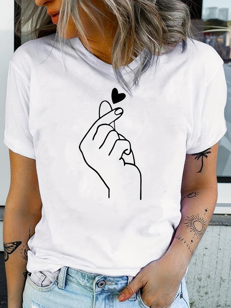 Korean Finger Heart Gesture T-shirt