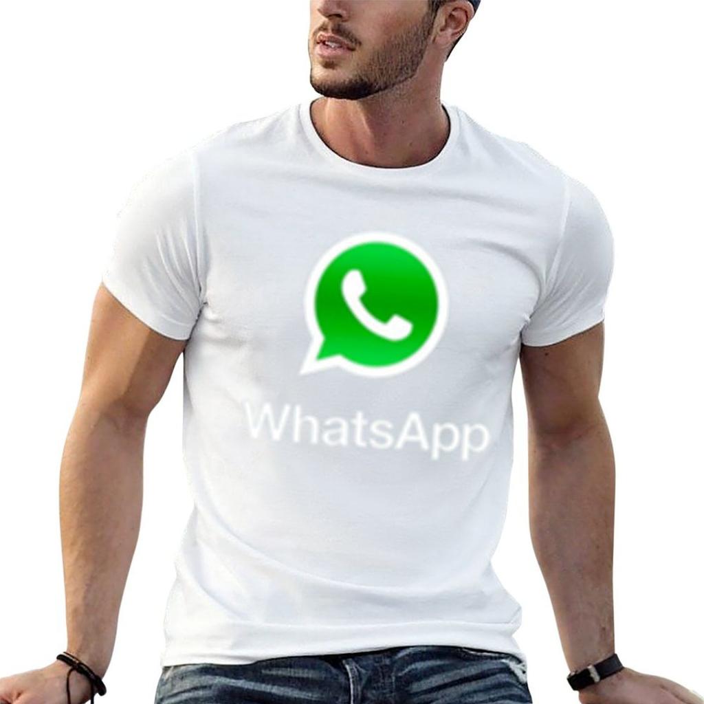 WhatsApp T-Shirt-Personalisierung, Ästhetische Kleidung, Grafik-Shirts, Herren-T-Shirts mit Grafik