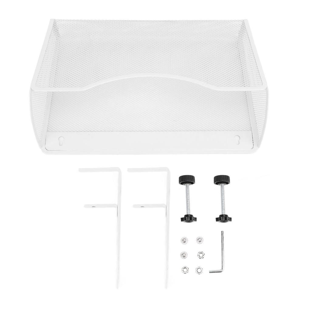 Wiszący organizer na biurko Regulowany ze stali węglowej i PP Organizer do przechowywania przy biurku do biura Czarny