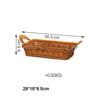 Portable Handwoven Bread Storage Basket Double Handle 6 Styles Fruit Tray Sundries Organizer Breathable Outdoor Picnic Basket