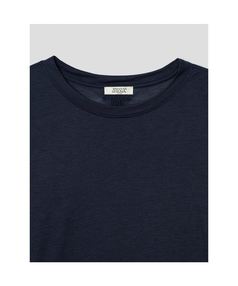 Anggae Sheer T-Shirt Navy