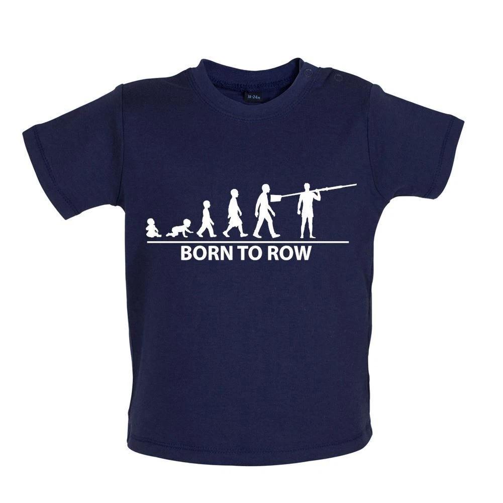 Born To Row - Baby Kids Boys Girls Unisex T-Shirt / Babygrow - Rower Rowing Canoe Canoeing Paddle Love 160
