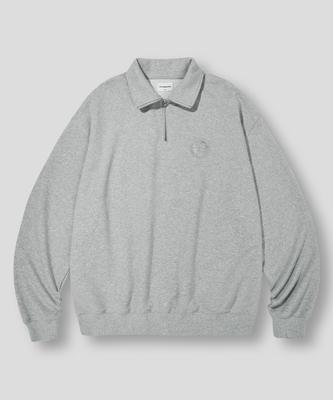 FILLUMINATE Gothic Circle Sweat Half Zip-Up Melange Grey