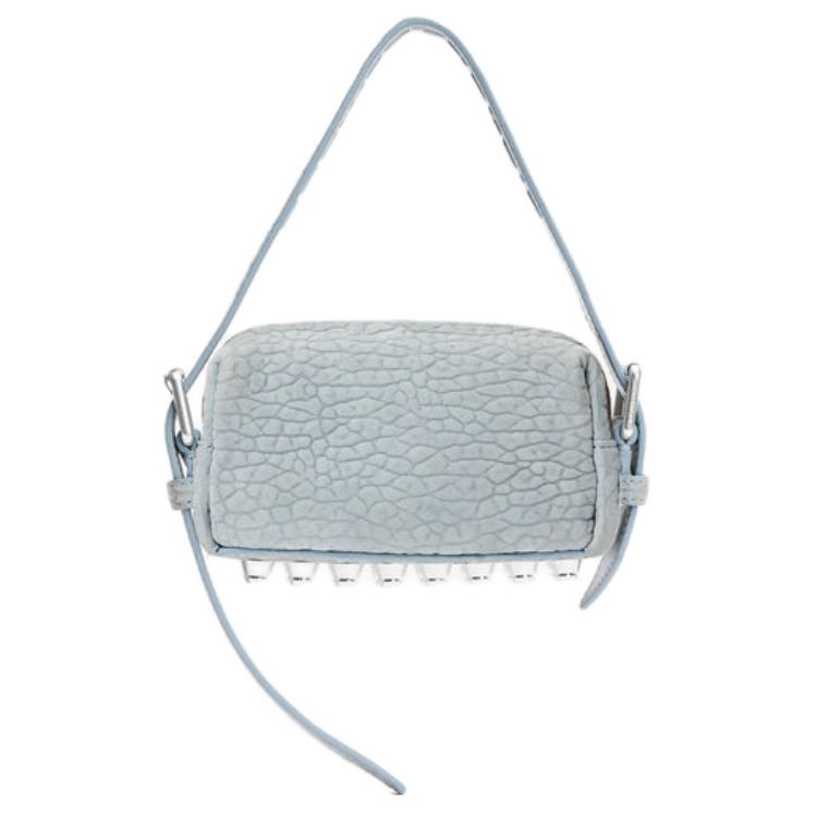 Alexander Wang Ricco Magnetischer Öffnungs- und Schließnieten-Dekoration Lammleder Umhängetasche Mini Damen Blau