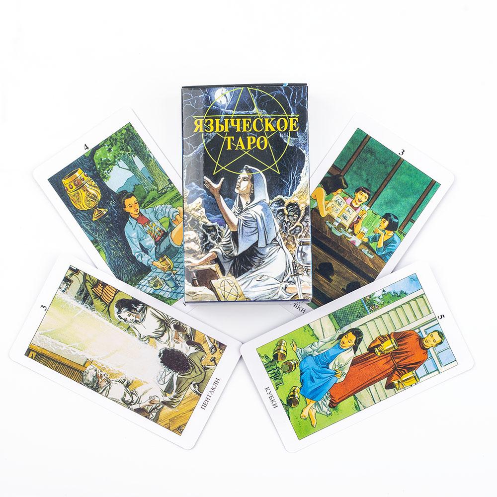 78 Cartes de Table Païennes Russes pour Fêtes Précognition Divination Jeu de Société Carte Tarot