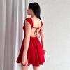 Summer 2025 European & American Women's Backless Bandage Sleeveless Slimming Short Dress