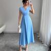 Robe Casual Sexy Plissée à la Taille pour Femmes Européennes et Américaines - Été 2025