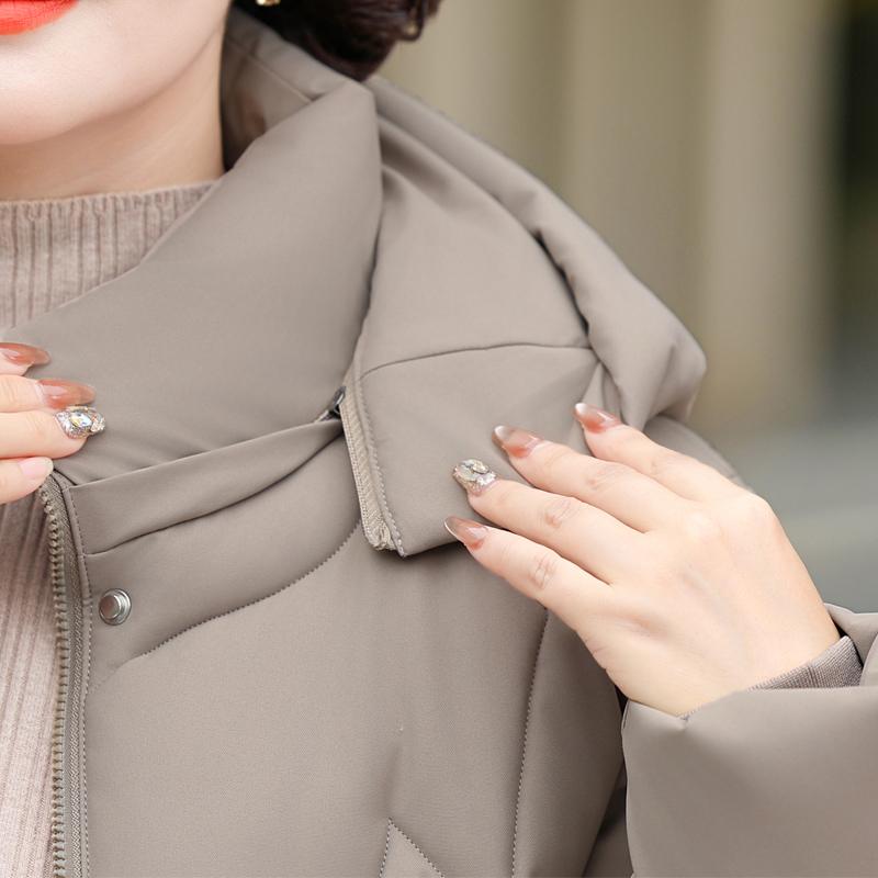 Plus Size XL-6XL Middle Age Women's Winter Jackets New In Coats Elegant Loose Thick Warm Long Parkas Female Outerwears