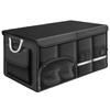 72L Large Capacity Foldable Car Trunk Storage Box with Lid and 1680D Oxford Waterproof and with and 72L Capacity Handle, Cloth, Non-Slip, Dividers,