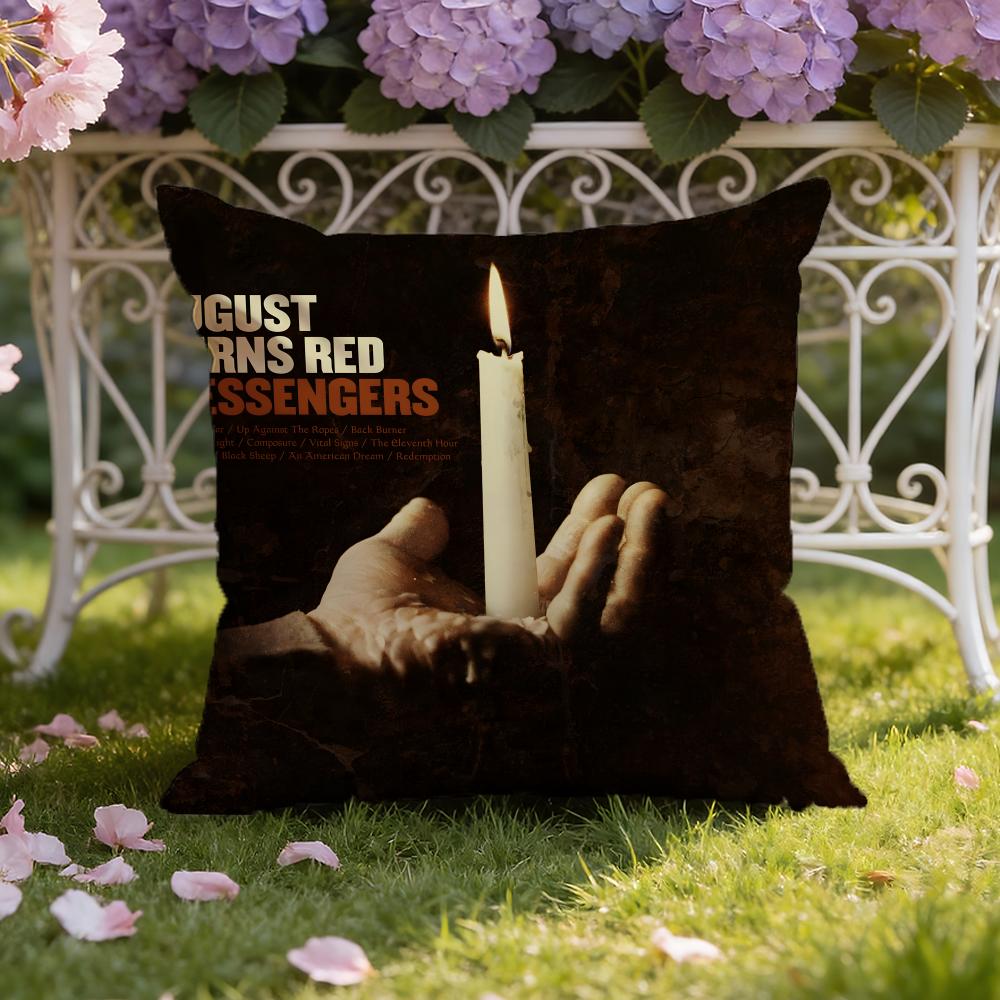 A-August B-Burns Red Band Cushion Cover Home & Car Dual-Scene Pillow Cover: Reversible for Premium Comfort