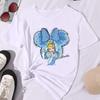 2025 New Funny Women Graphic T Shirts Kawaii Belle Disney Princess Women Clothes Summer Clothes Women Tops