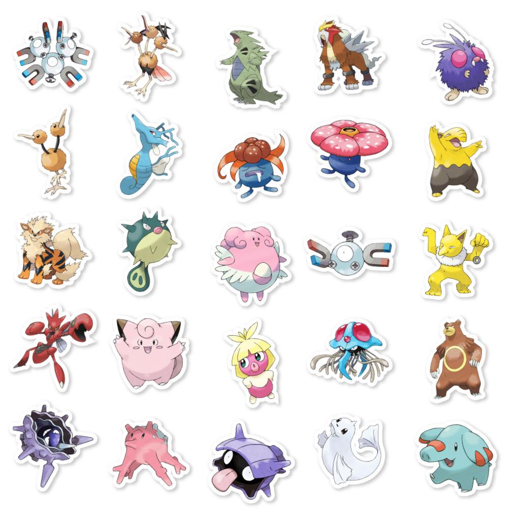 80 Pokémon 2 Travel Box Water Cup Car Notebook Doodle Decorative Stickers
