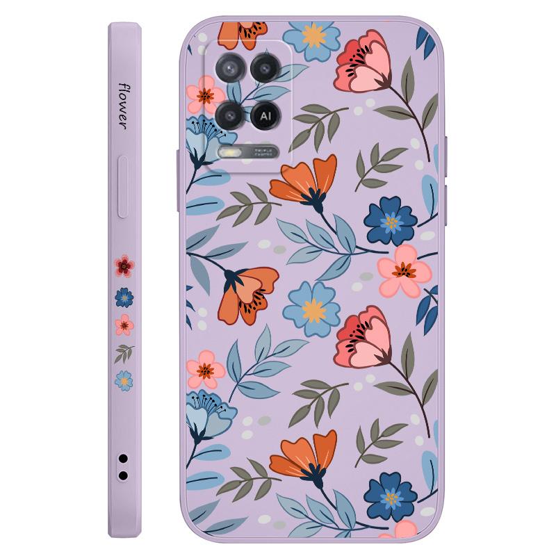 Stretching Flowers Phone Case For OPPO A54 A74 A57 A77 A78 A96 A76 A95 A94 A83 A53 A72 A52 A9 A5 A12 A31 2020 S 4G 5G Cover
