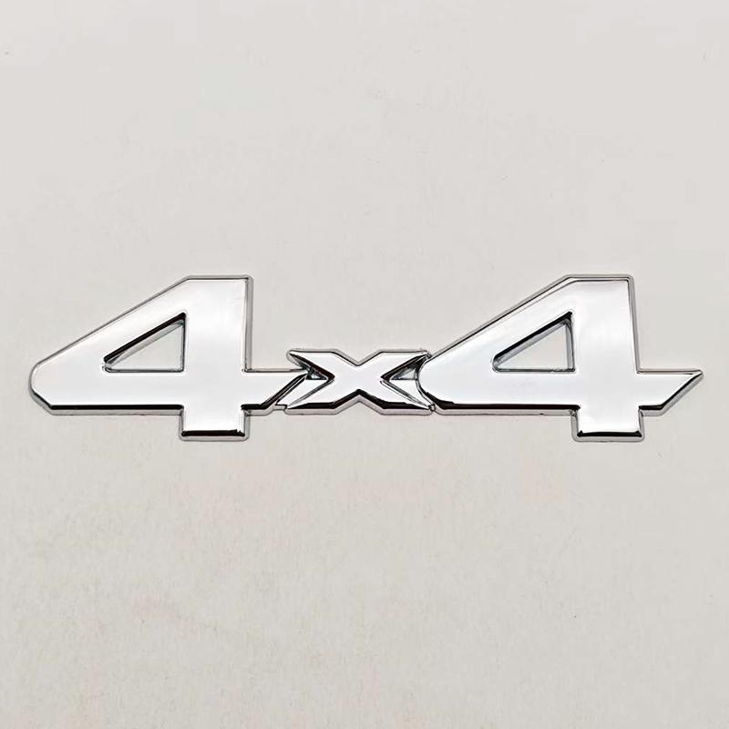 3D Metal Red Chrome Black Logo 4X4 Emblem Letters Decals Car Rear Trunk Badge For Toyota Tundra 4x4 Sticker Adhesive Accessories