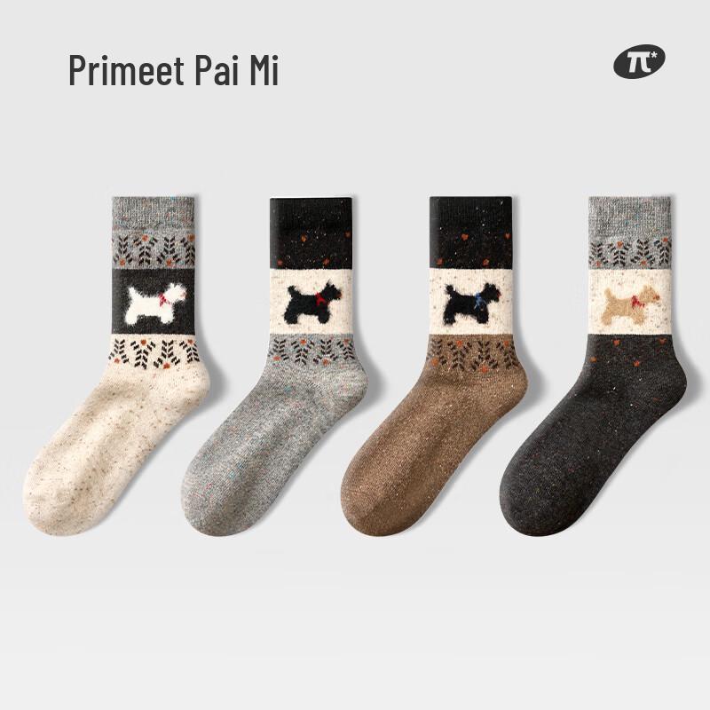 PRIMEET Women s Winter Thick Warm Wool Blend Mid-Calf Socks One Size (EU 36-39)