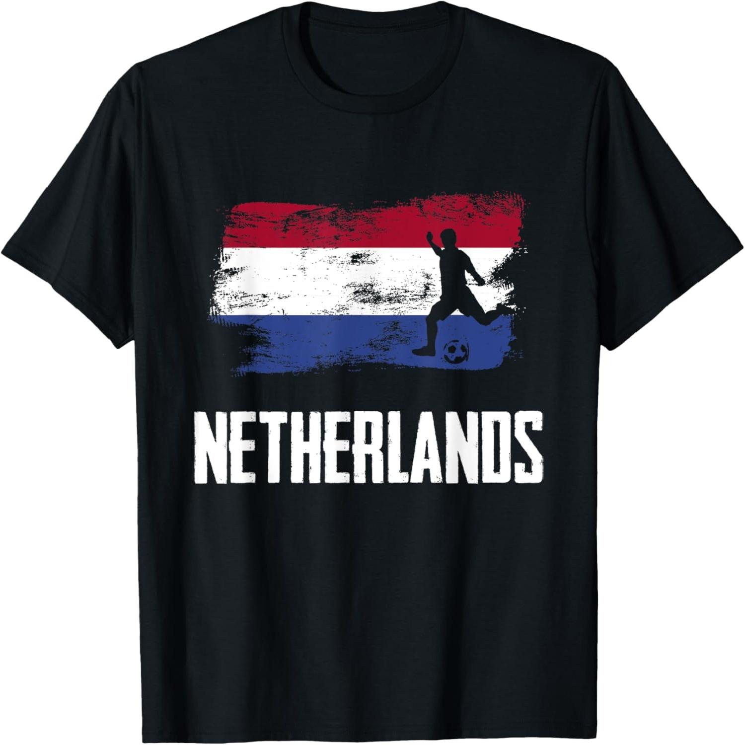 Netherlands Flag Jersey Dutch Soccer Team Dutch T-Shirt S