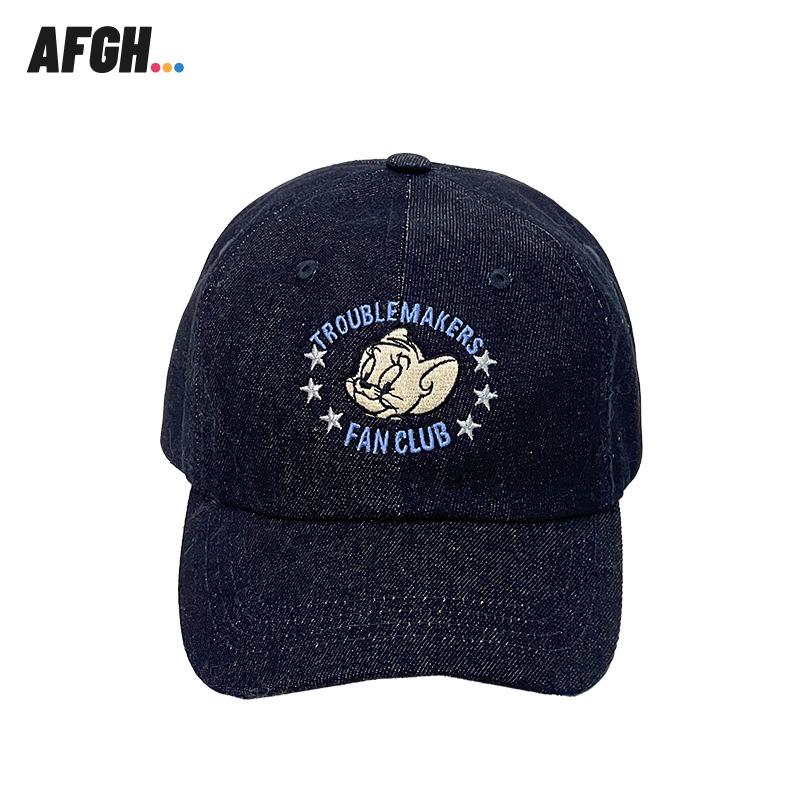 Genuine Tom and Jerry Unisex Embroidered Denim Baseball Cap Adjustable