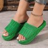 Fashion Women Slippers New Fashionable Minimalist One Word Shoes for Women Indoor and Home Couples Slides Women Open Toe Cotton Slippers