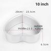 3/4/5/6/7/8/10/11 Inch Heart Shaped Cake Pan mold Solid Bottom Aluminum Alloy Chocolate Cake Pan Silver Tin Baking Mold Mould