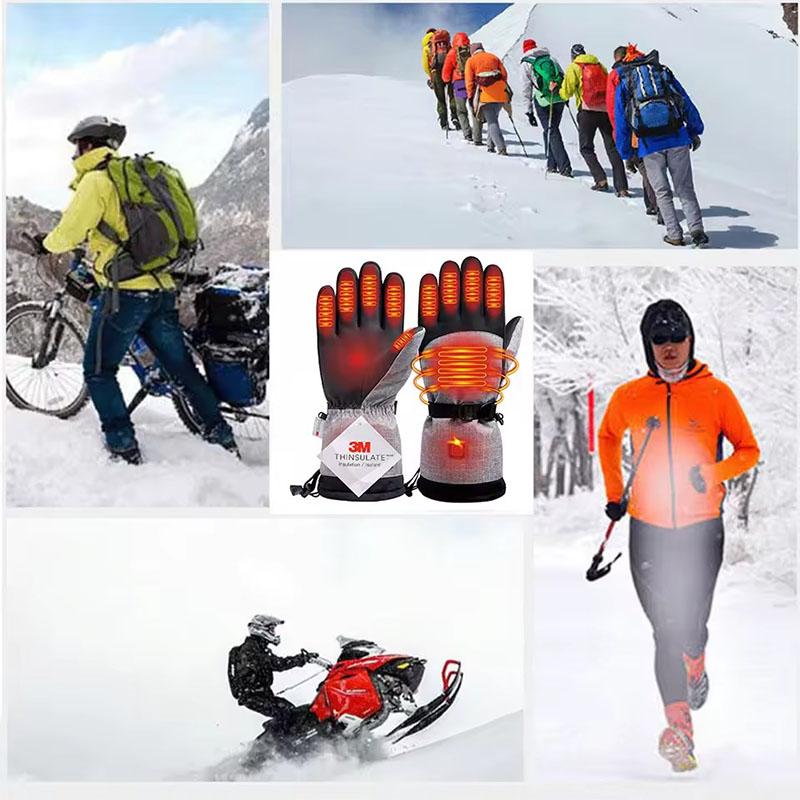 Winter Gloves Cotton Heating Hand Warmer Electric Thermal Gloves Waterproof Snowboard Cycling Motorcycle Bicycle Ski Outdoor
