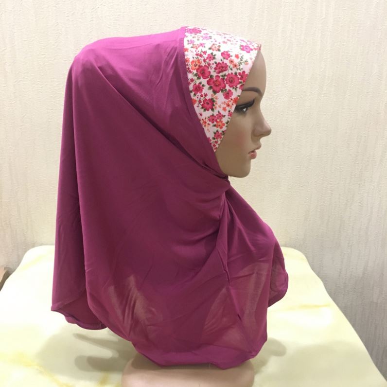 Teenage Girl's Headdress Hijab Muslim Malaysia Ramadan Worship Headdress Arab Hat