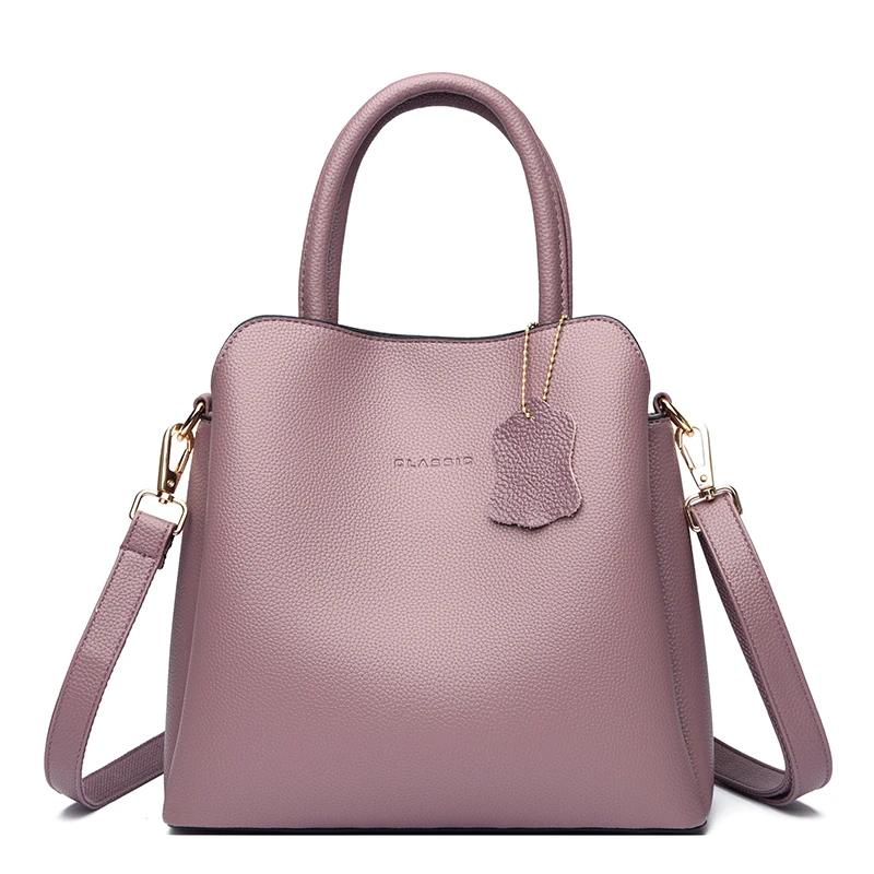 Soft Leather Luxury Handbags Women Bags Designer Female Bags for Women Casual Solid Color Tote Handbag
