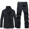 Set Due Pezzi da Uomo Taglie Forti per Primavera e Autunno: Giacca a Bottoni Asciugatura Rapida + Pantaloni Comodi, Abbigliamento da Escursionismo all'Aperto, Abbigliamento Sportivo, Abbigliamento da Lavoro