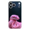 Soft Clear TPU Phone Case For iPhone 17 Air 16E 16 11 15 14 Pro MAX 12 13 7 8 Plus SE Easter Cover Protection Blossom Pink Snake