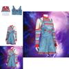 Sweet Dada Circus Clown Costume Halloween Cosplay Horror Doll Maid Dress Revival Set