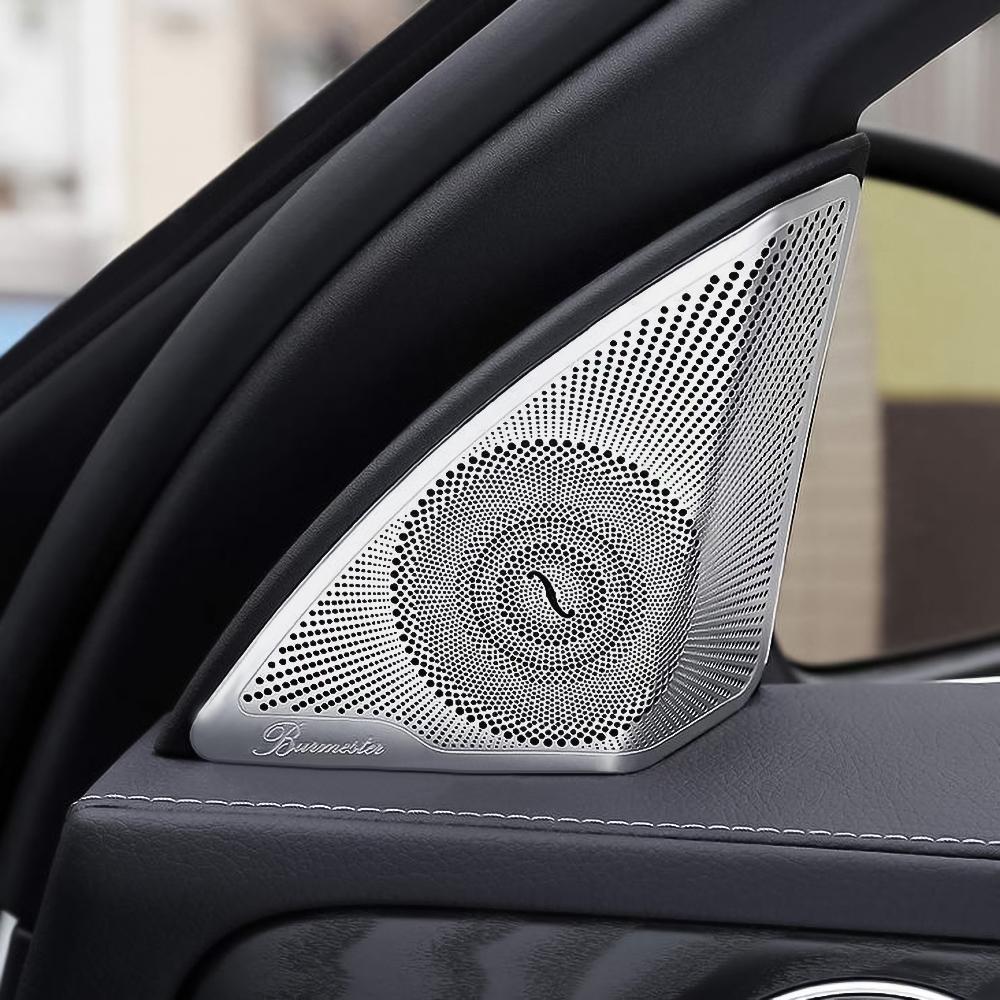 Matt For Burmester Speaker Cover Audio Case 2pcs Car Door Loudspeaker Cover For AMG Mercedes Brabus W212 W213 E Class 2016-2025