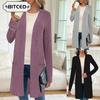 Women's Vintage Casual Solid Color Print Long Sleeve Jackets & Coats Unique Design