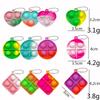 10/30Pcs Pop Fidget Toys Mini Pop Keychains Toddler Toys Fidgets Pack Sensory Toys Bulk Packs Reduce Pressure Party Favors Gifts