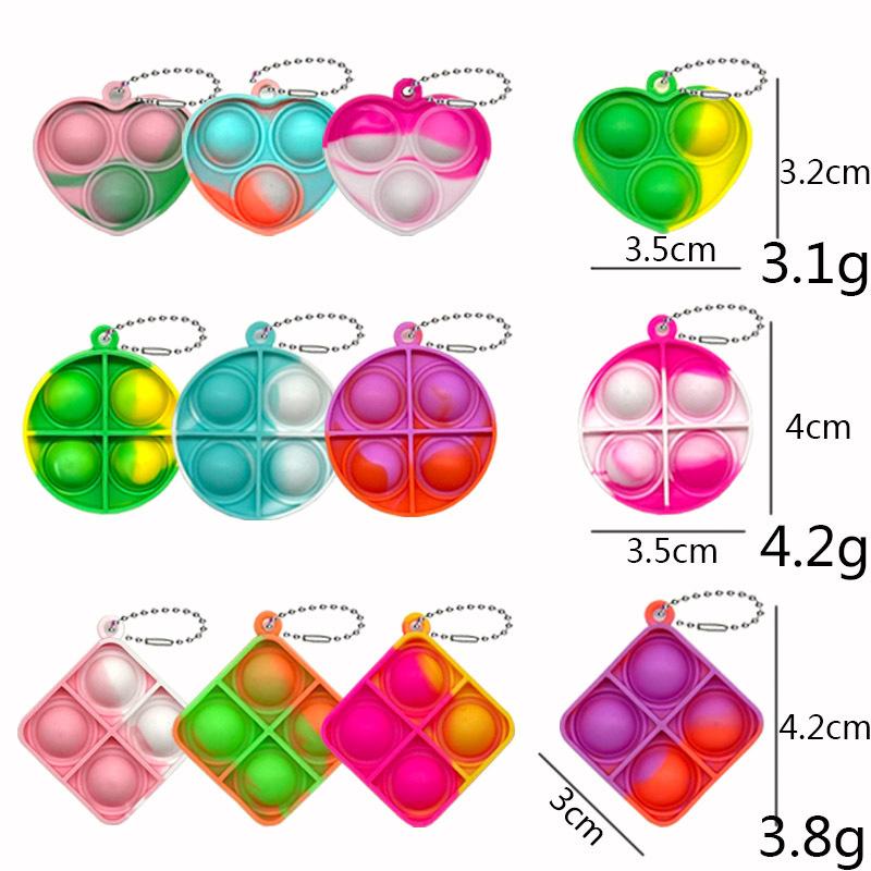 10/30Pcs Pop Fidget Toys Mini Pop Keychains Toddler Toys Fidgets Pack Sensory Toys Bulk Packs Reduce Pressure Party Favors Gifts
