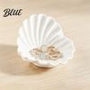 Decorative Jewelry Plate White Shell Dish, 3D Printed Holder, Creamy Dish Key Tray for Rings Earrings Necklaces