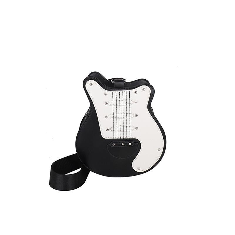 

Guitar Shaped Shoulder Bag for Women Fashion PU Leather Crossbody Sling Bags Girls Small Chic Handbag Purse Female Creative Gift