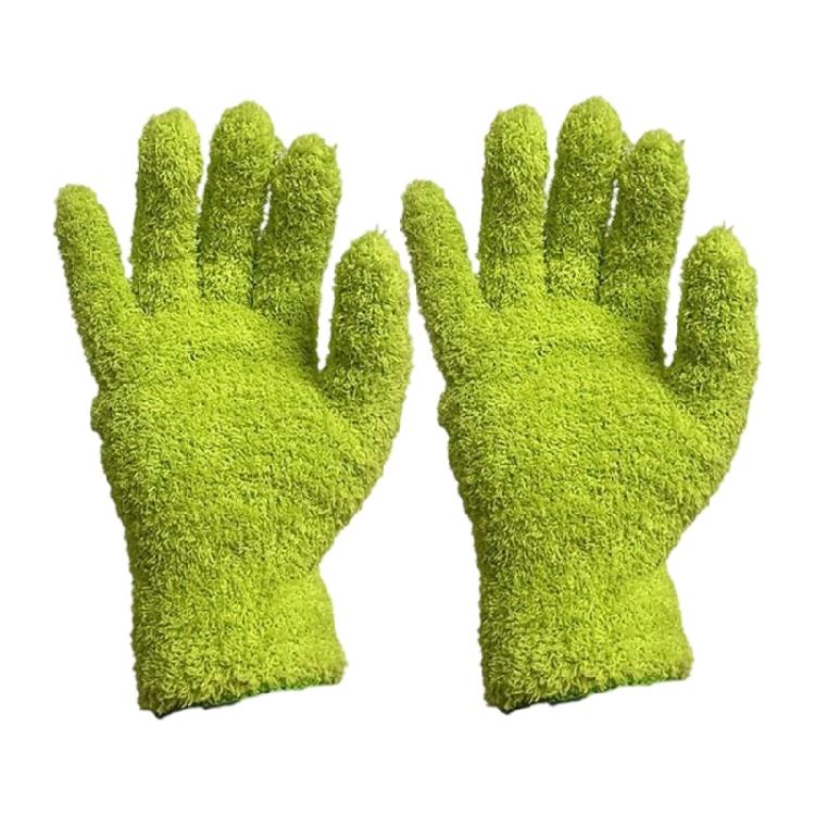 Multipurpose Dust Collection Gloves Soft Absorbent Corals Fleece For Home Cleaning Tasks Gentle On Furniture Surfaces