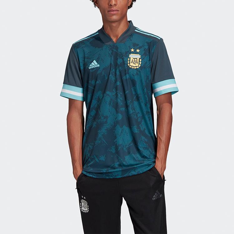 Adidas Argentina Away Breathable Short Sleeve Football Jersey Player Edition Men Tops Midnight-Blue FH8570
