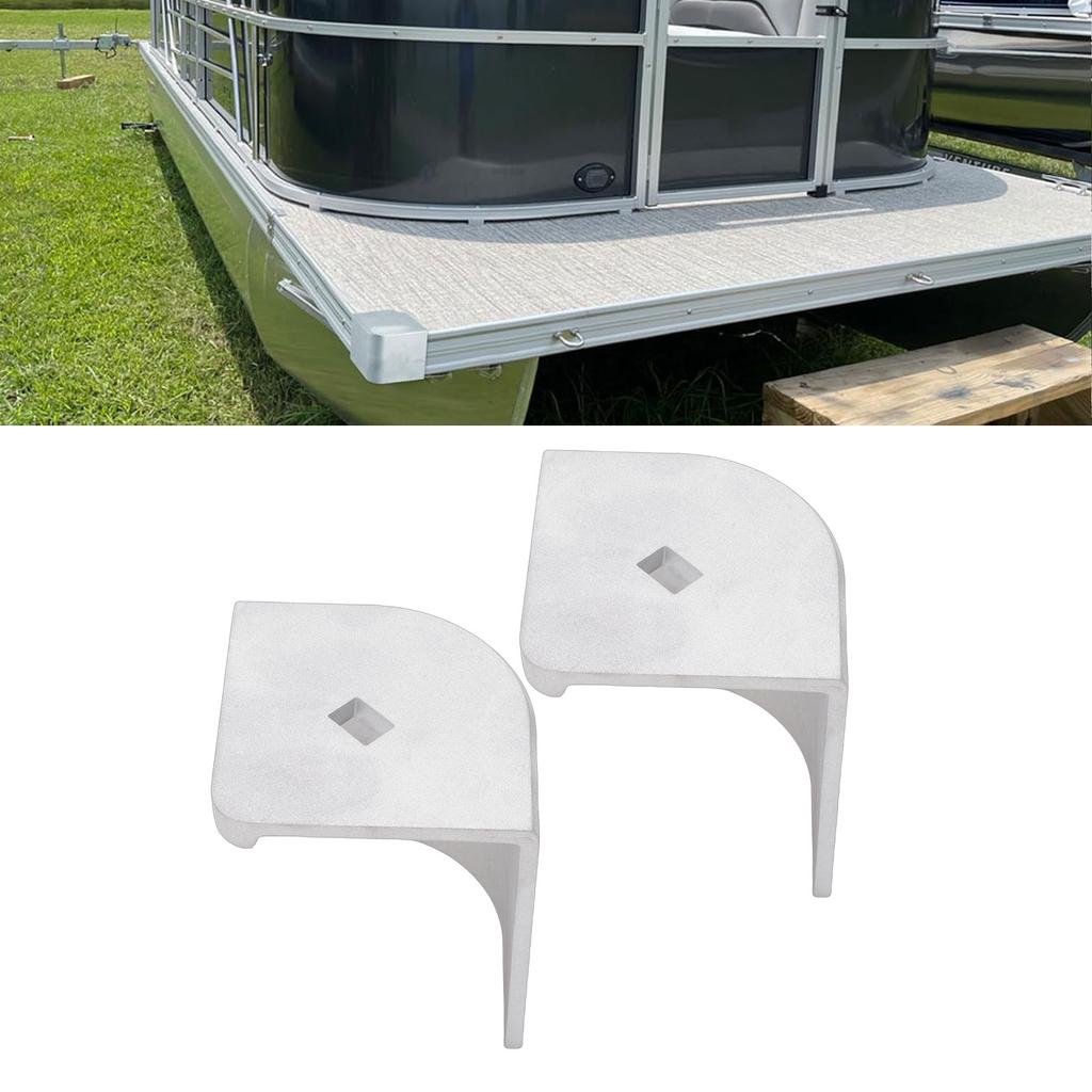 2PCS Pontoon Boat Aluminum Corner   for 90 Degrees  Rounded Corner 3-3Celsius4in To 3-13Celsius16in Height 3-1Celsius4in To 3-5Celsius16in Top Width