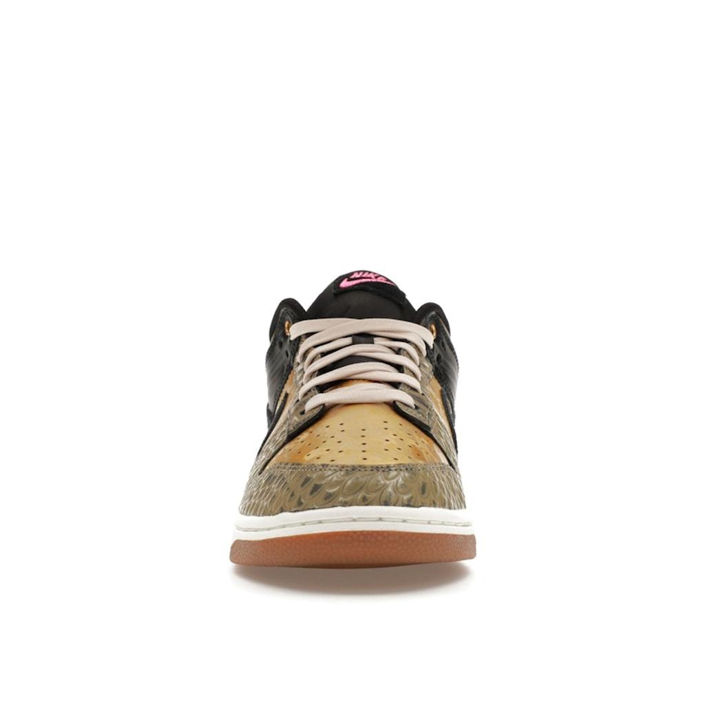 Nike Dunk Low Día De Muertos Women Sneakers Gold Black Khaki FQ8148-010
