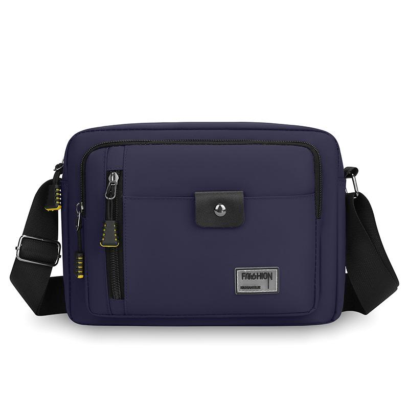 Crossbody Bag Men's Multi-Layer Zipper Coin Purse Outdoor Commuter Business Travel Shoulder Bag