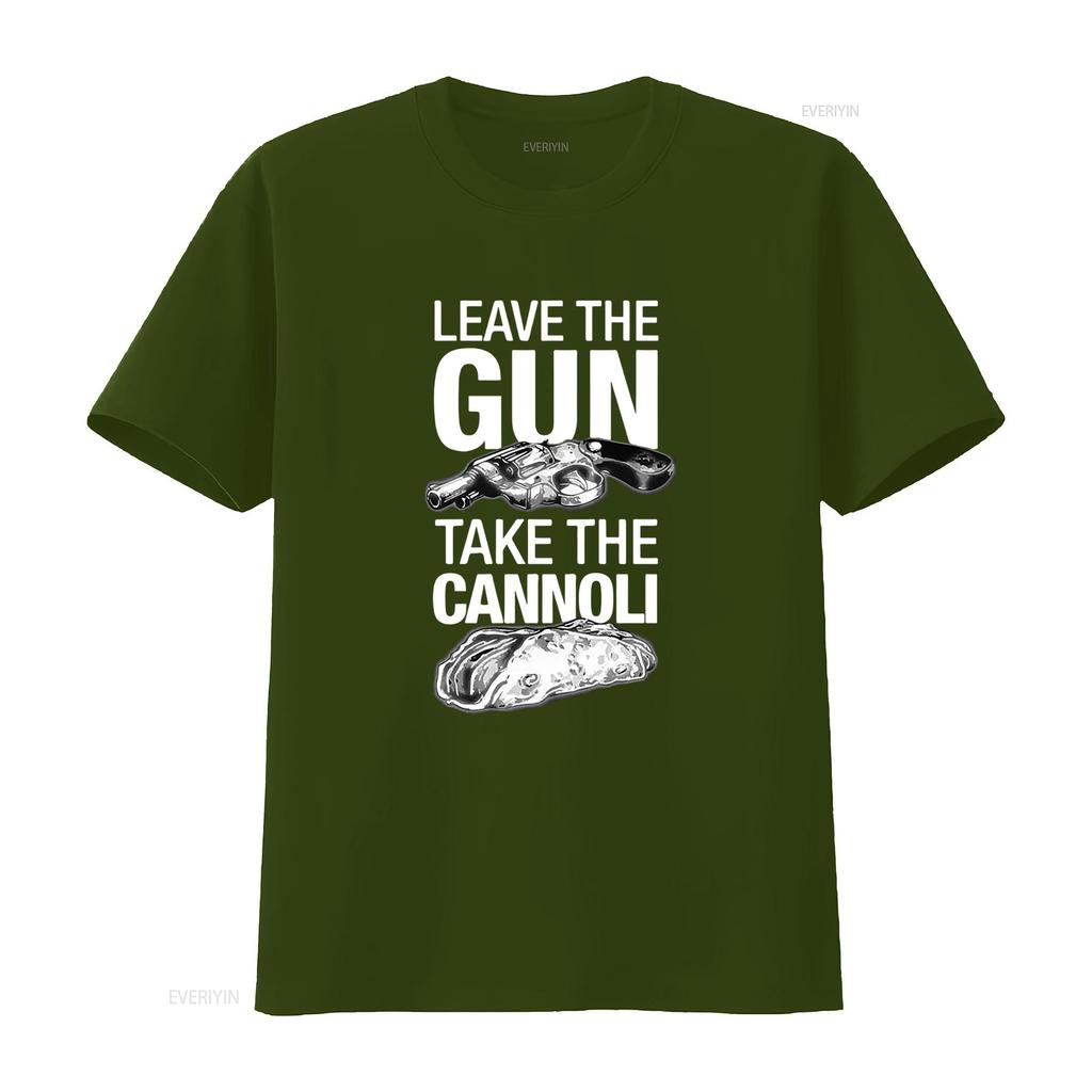 Retro Classic Movie Quote Leave The Gun Take Cannoli Print Cool Casual T Shirt Vintage Washed Stylish Fashion Streetwear Soft