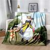 Cartoon Anime Inuyasha Throws Blanket for Sofa Bedding Couch Hiking Picnic Super Soft Cute kawaii Flannel Blanket birthday gift