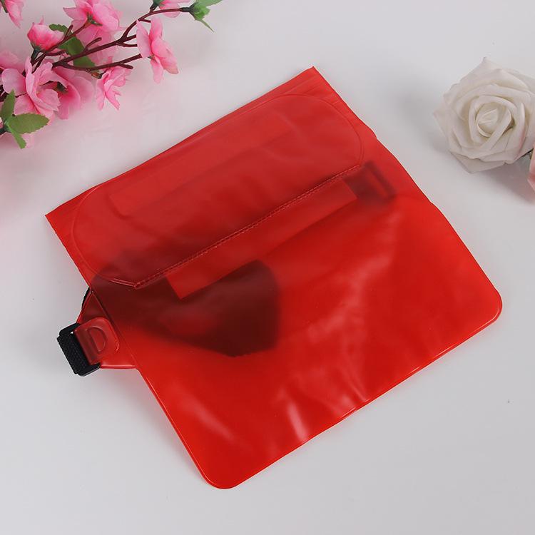 

Waterproof PVC Three-Layer Sealed Waist Bag for Outdoor Swimming and Rafting Large Capacity красный