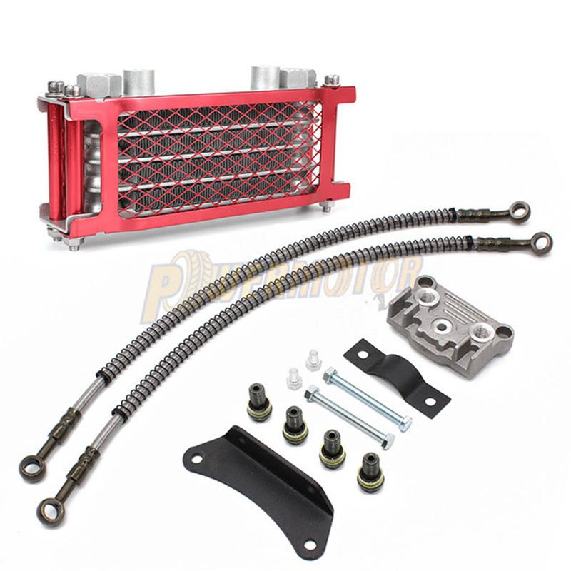 Oil Cooler Motorcycle Oil Radiator Kit Engine Cooling for 50 125 140cc Motocross Universal Dirt Pit Bike ATV Enduro Accessories