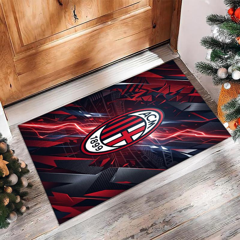 AC Milan Printed Flannel Area Rug Non Slip Soft Polyester Floor Carpet Indoor Decor Mat for Bedroom Living Room Sofa Game Room Home Decoration