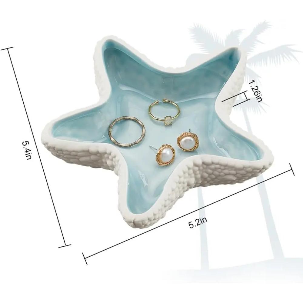 

1 pc Jewelry Dish Tray Ceramic Jewelry Dish Ring Holder Trinket Dish Candy Dish Small Key Bowl for Birthday Home Party Decor