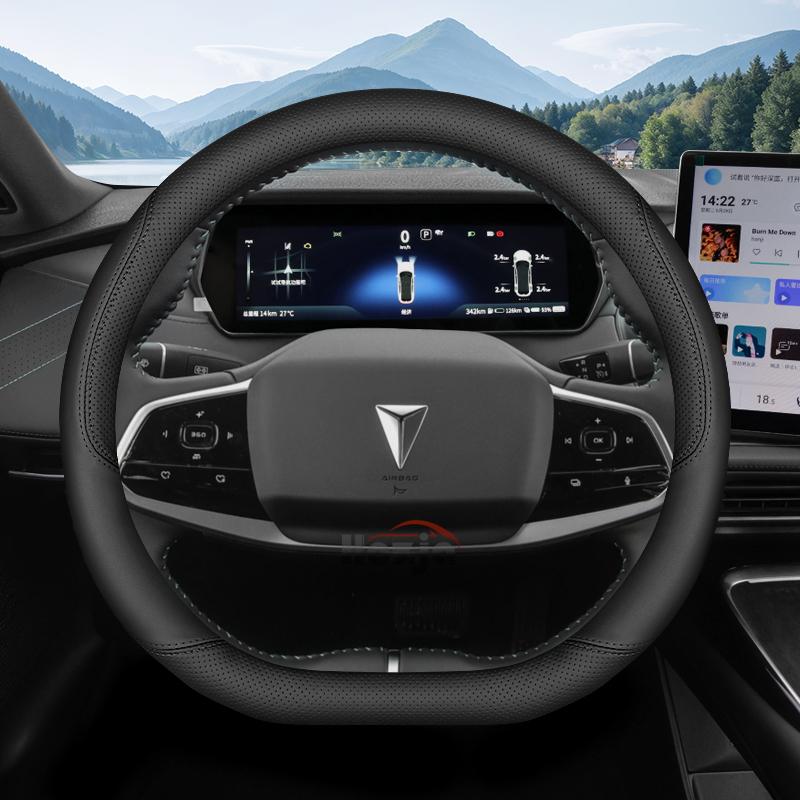 

Leather Car Steering Wheel Cover for Changan Deepal G318 S07 S05 S7 S09 Sl03 2024 2025 2026 Accessories